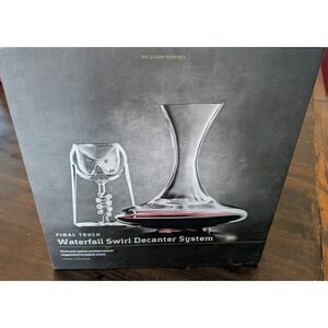 Williams Sonoma Final Touch Waterfall Swirl‎ Decanter System Prof. Grade NIB